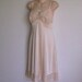Vintage Full Slip Nude shadow lace sexy bodice 36 bust