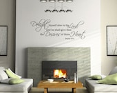 Delight thyself also in the Lord..Psalm 37:4 Scripture Bible Verse Religious Vinyl Wall Decal Quote Lettering for Living Room 17"H x 48"W