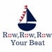 Row Row Row Your Boat Vinyl Wall Decal - Nautical Sailboat Vinyl Wall Decal for Boy Baby Nursery or Room 22"H x 28"W Wall Art FS134