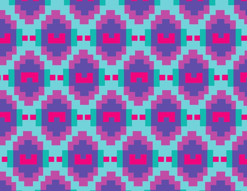PRE-ORDER Womens Printed Leggings, Aztec Leggings, Purple Mexican Pyjama Print  Leggings S/M