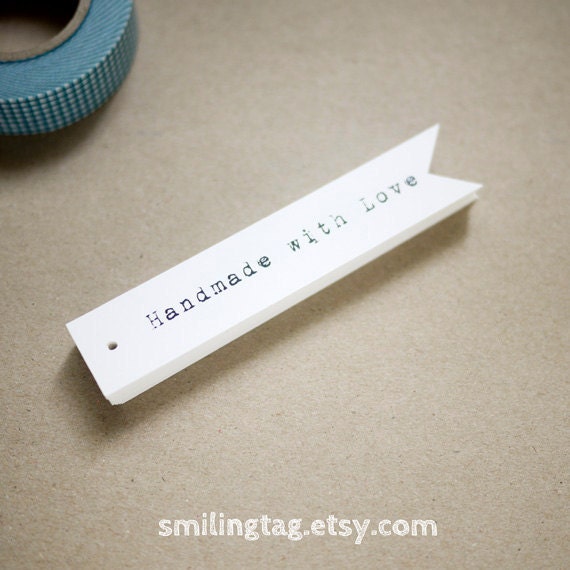 Typewriter Personalized Swallowtail Flag Gift Tags - Favor Tags - Thank you - Hang tags - Swing Tags - Set of 25 (Item code: J262)