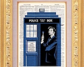 David Tennant As Dr Who - Geekery Dr Who - Buy 2 Get 1 FREE - Vintage Dictionary Print Vintage Book Print Page Art Upcycled Vintage Book Art
