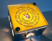 The Beatles Golden Slumbers Lullaby Repurposed Upcycled Light Box Nursery Night Lights