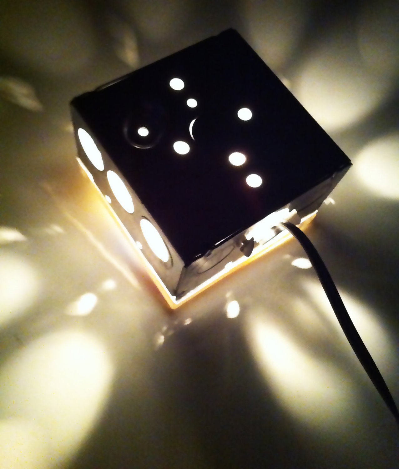 Circus Elephant - Nursery Night Light - Vintage Dictionary Print Design Repurposed Upcycled Light Box Night Lights