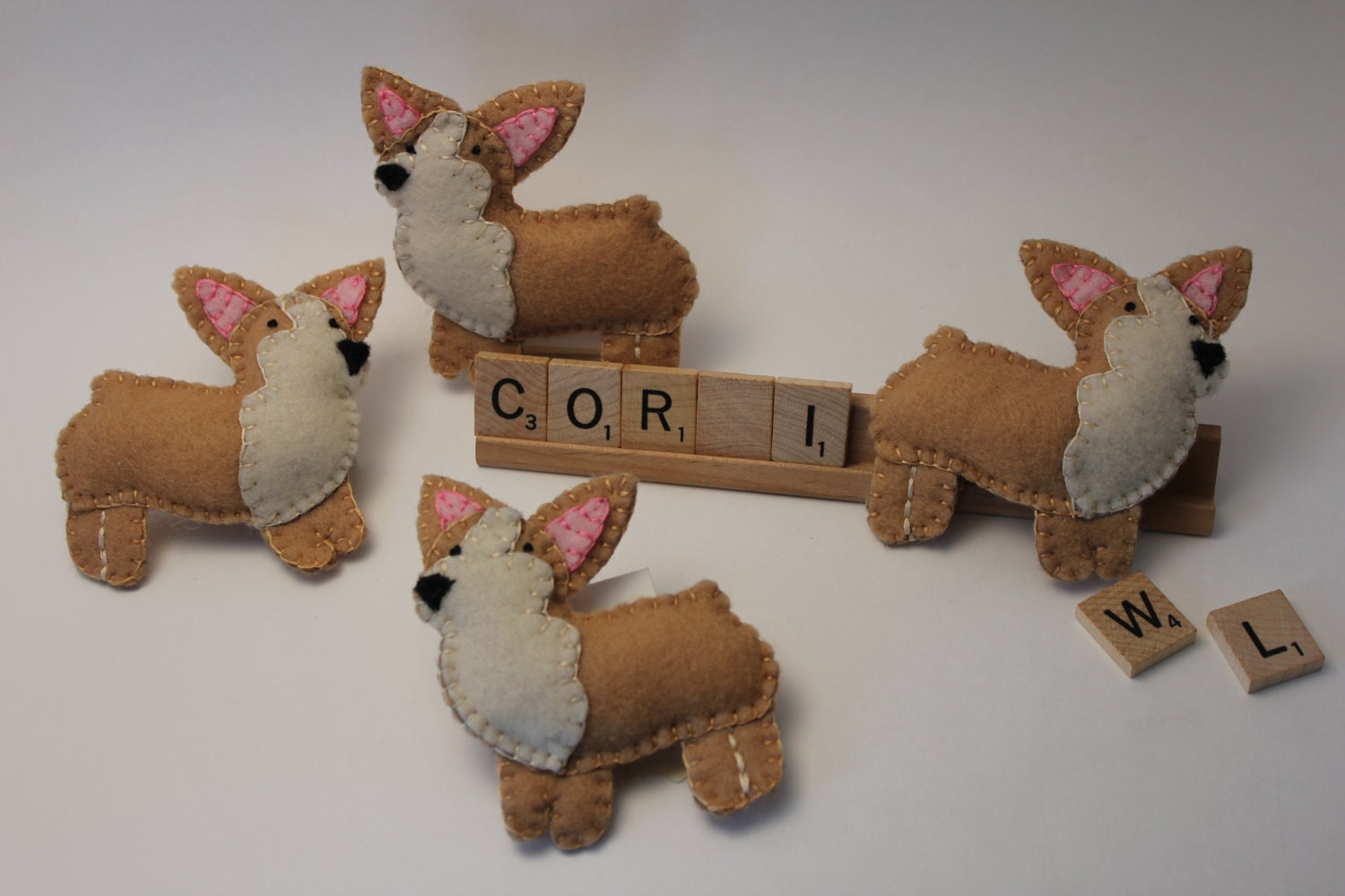 Welsh Corgi Felt Plush Doll - Made to order