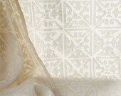 transparent cotton courtain 57 x 87 " in natural white colour - maalikaa