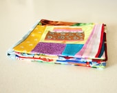 Fabric patchwork book - Yummy Cakes  OOAK Soft book gift for baby, newborn, baby shower and little girls. Handmade book by Funkybunts