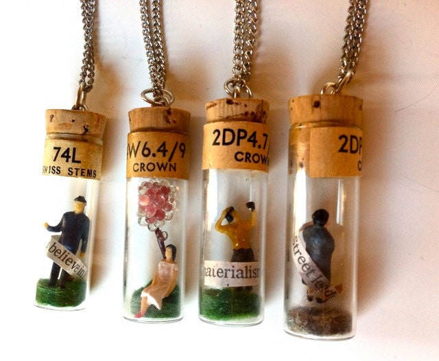 Little Tiny People Live in Vials Necklace