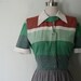 1950s color block shirtwaist dress / color study of a southwest sunset / womens size small