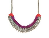 The Rainey Necklace - Neon Purple & Neon Pink