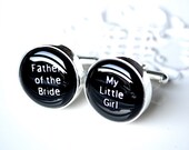 Father of the bride my little girl cufflinks - a special gift for your father on your wedding day