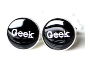 Geek Cufflinks - cool geeky modern gift for men, husband  or boss