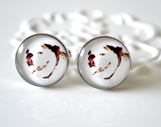 Pet Cufflinks / Custom Photo Keepsake gift / Wedding day cuff links for the groom or one you has lost a pet