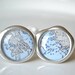 Map of Ancient Greek World silver wax seal cufflinks - keepsake gift for him