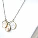 Mother of the Bride I loved her first custom photo antique brass three pendant necklace - wedding day gift for mom