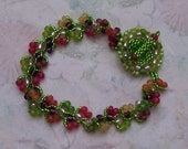 Beautifully Colorful Vine of Fall Flowers Bracelet