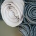 Handmade Grey Felt Rosette Wreath