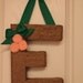 The Original Monogram Wreath seen on Pinterest.  Shabby Chic. Custom felt or book page roses.