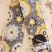 DSLR Camera Strap Cover- lens cap pocket and padding included- Yellow and Gray Flowers