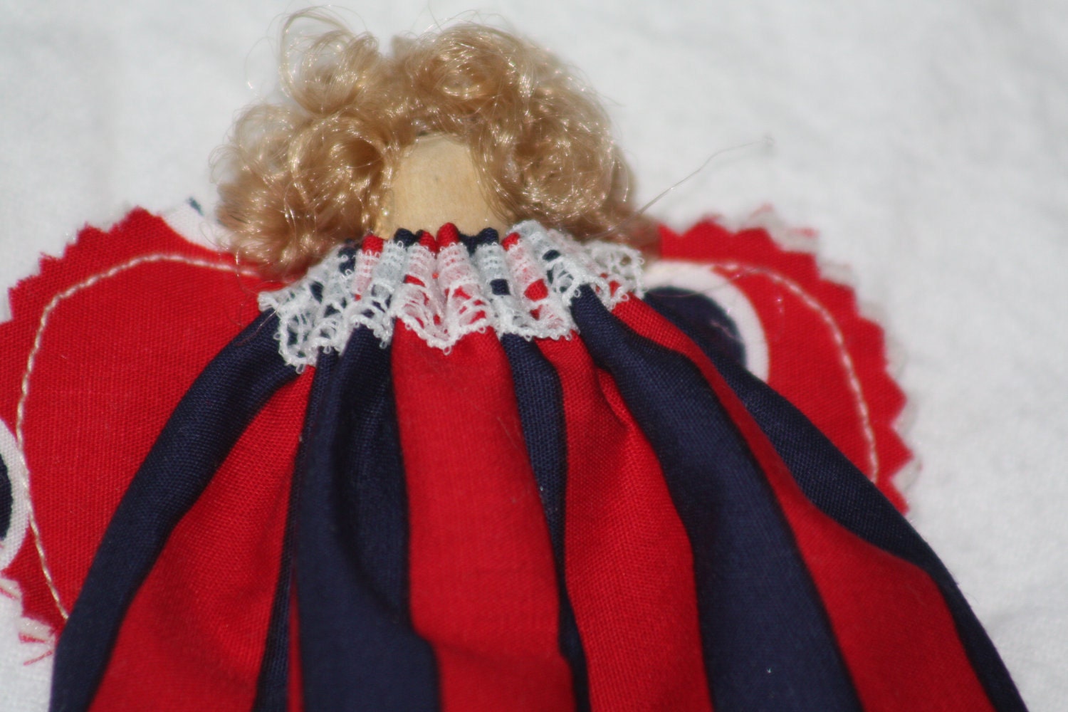 Clothes pin angel, patriotic, kitchen clip