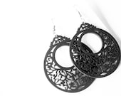 Black Vintage Style Wooden Dangles