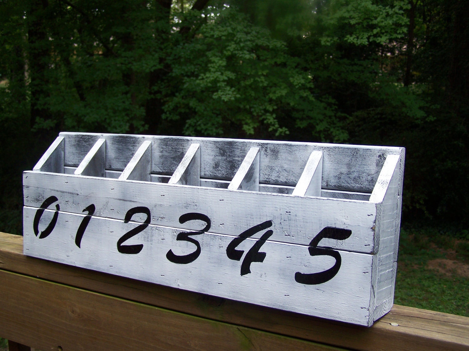 Numbered Rustic Organizer