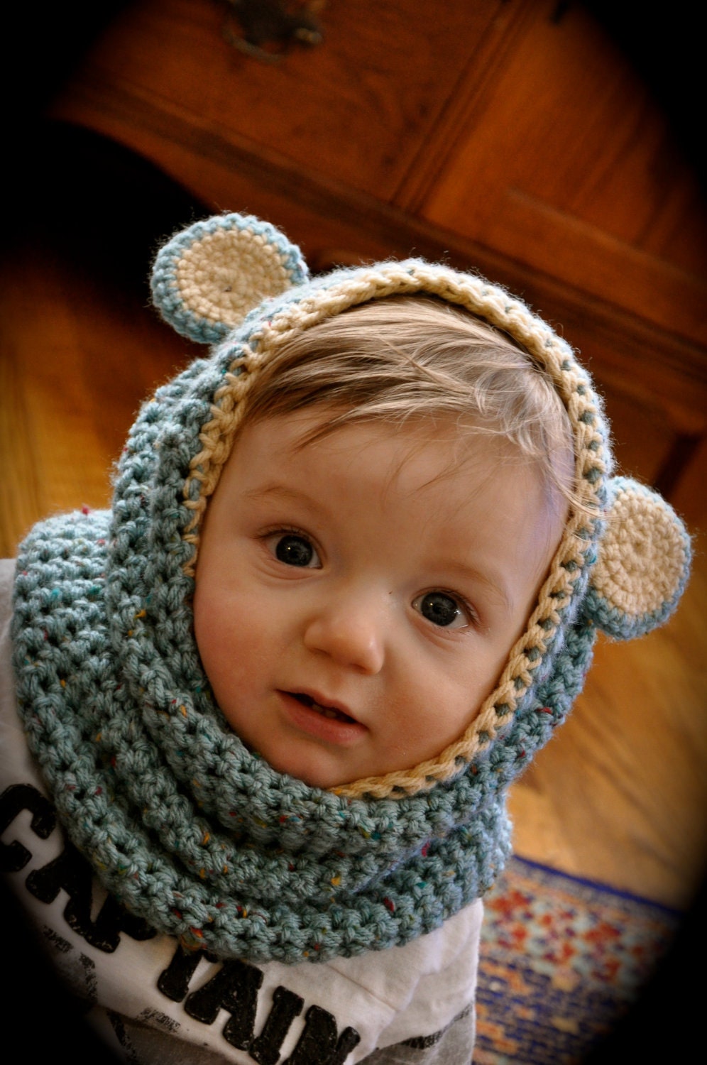 bluebear & rosebear baby cowls (finished items only - no pattern sold)