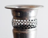 Vintage Tall Art Deco Hollywood Regency Silver Plated Vase