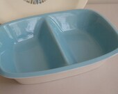 Mikasa Accent Sky Blue Divided Vegetable Serving Bowl DO502