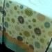 Baby Bedding Crib Skirt 15" to 19" /  Cribskirt Fully Lined in Teal Brown Block Print with Double Border
