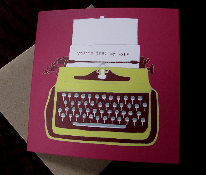 Funny Valentine card  - You're just my type - order code HL13L