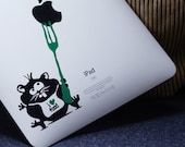 Cheeky hamster decal sticker for iPad, Macbook or wall