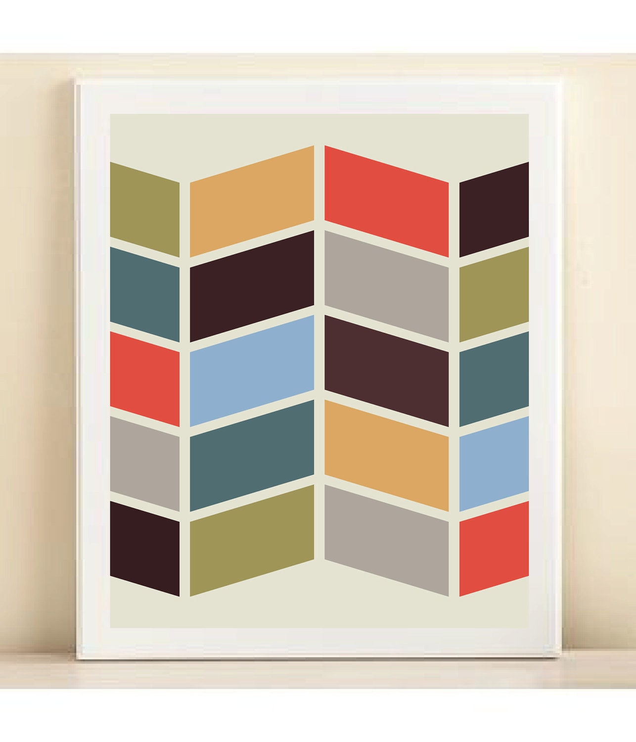 Chevron Geometric print poster