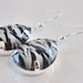 Zebra Print Earrings Silver