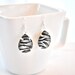 Zebra Print Earrings Silver