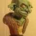 Nilbog the Goblin OOAK Small-Scale Polymer Clay Bust