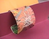 Upcycled Jewelry - Comic Book Volcano Erupting  Bracelet Cuff - Eco Friendly Jewelry - Upcycled Vintage Comics - Decoupage Jewelry