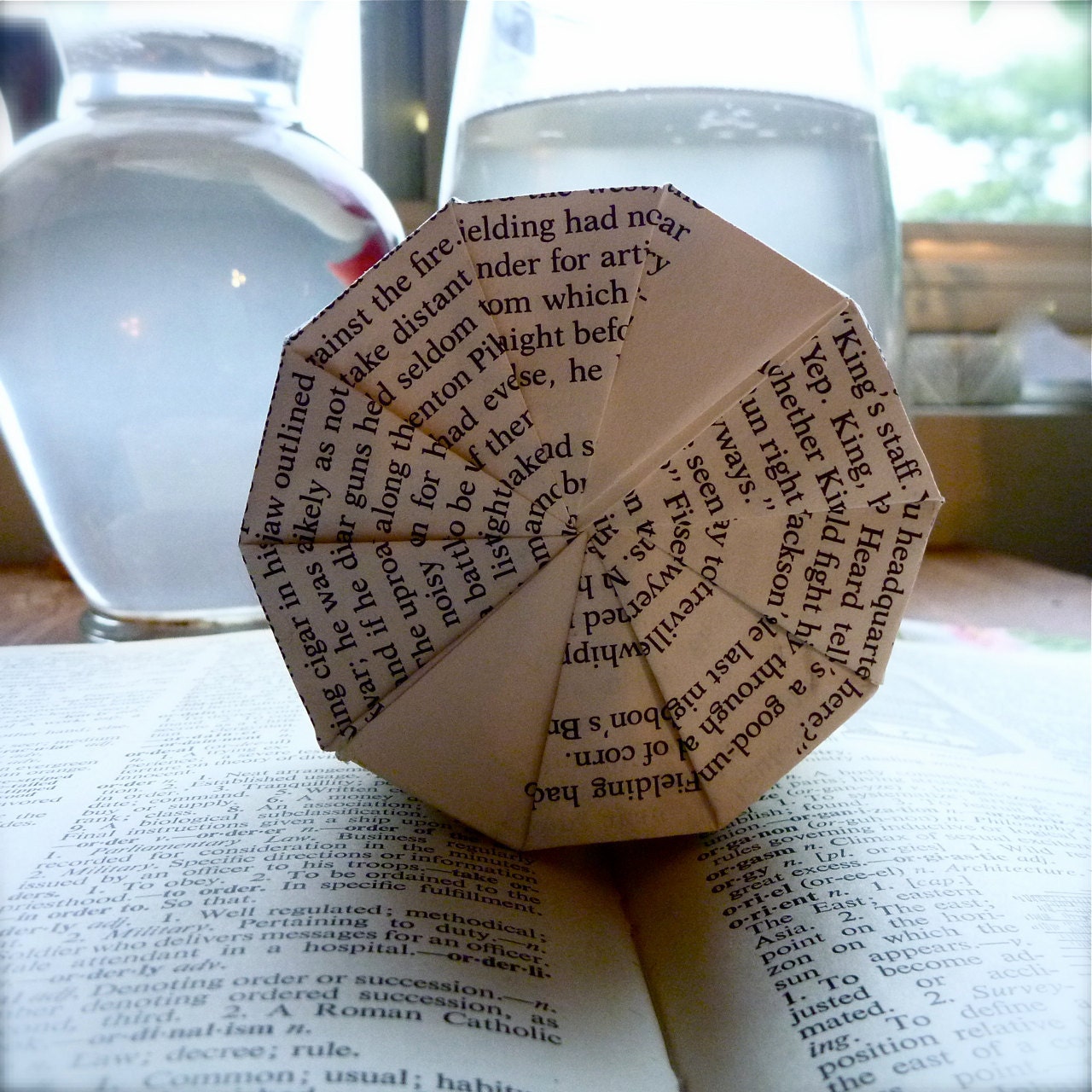 Origami box: Paper decagon for precious treasures