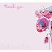 Modern Thank You Card Bridal Shower Minimal Bridal Wedding Card Watercolor Flowers 5x7 Thank You Card DIY Digital or Printed - Tabitha Style