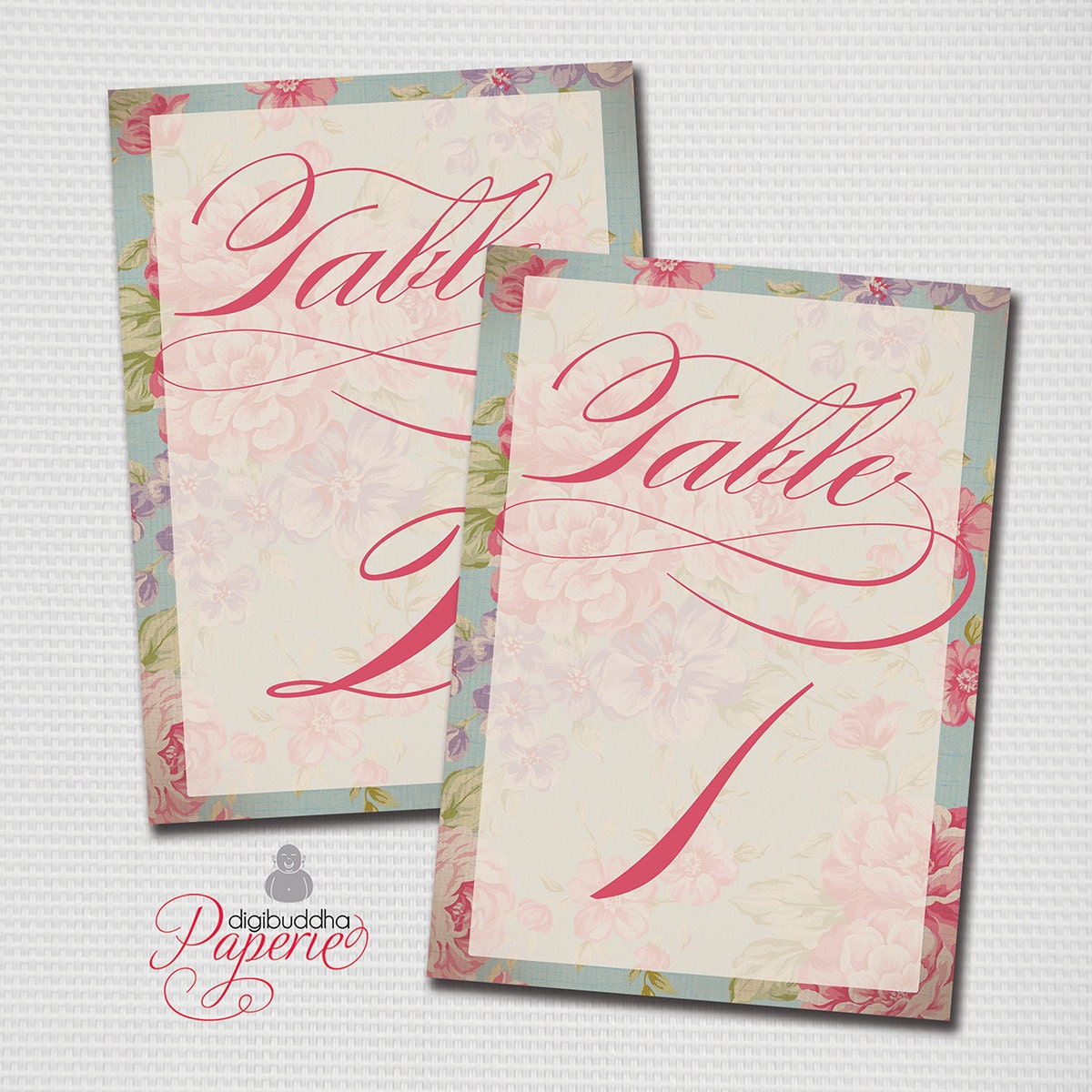 Table Numbers Printable Set of 15 Bridal Shower Table Numbers 5x7 Signs Wedding Table Numbers Wedding Reception - Jackie Collection