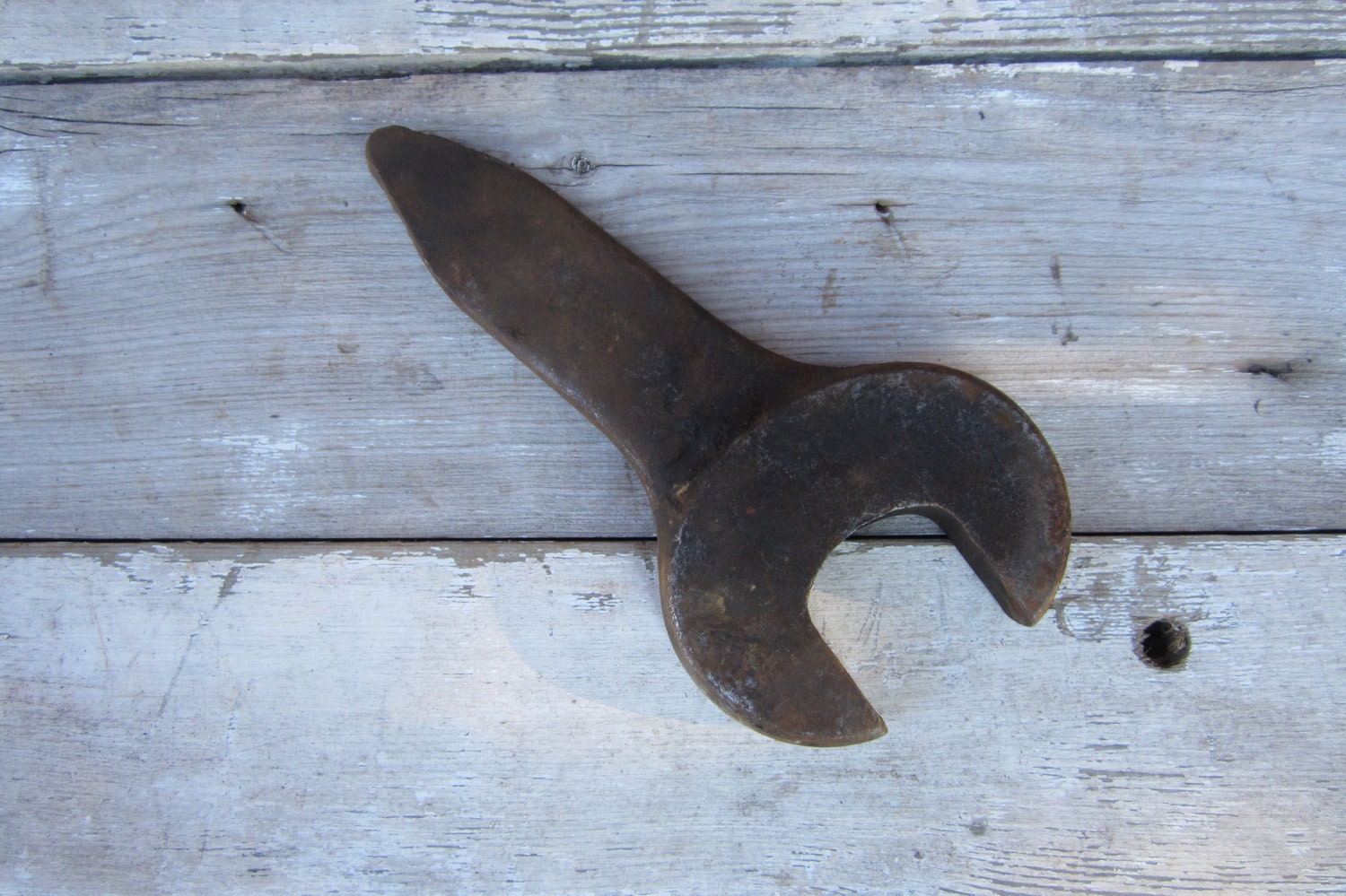 HUGE Massive Antique Hand Wrench 4 Pounds Old Farm Industrial Hand Tool