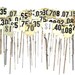 Vintage Cash Register Flags Metal Price Numbers Black and White HUNDREDS Available