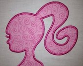 Barbie Silhouette Applique Embroidery Design Barbie Girl Barbie Fashionista DIGITAL DOWNLOAD
