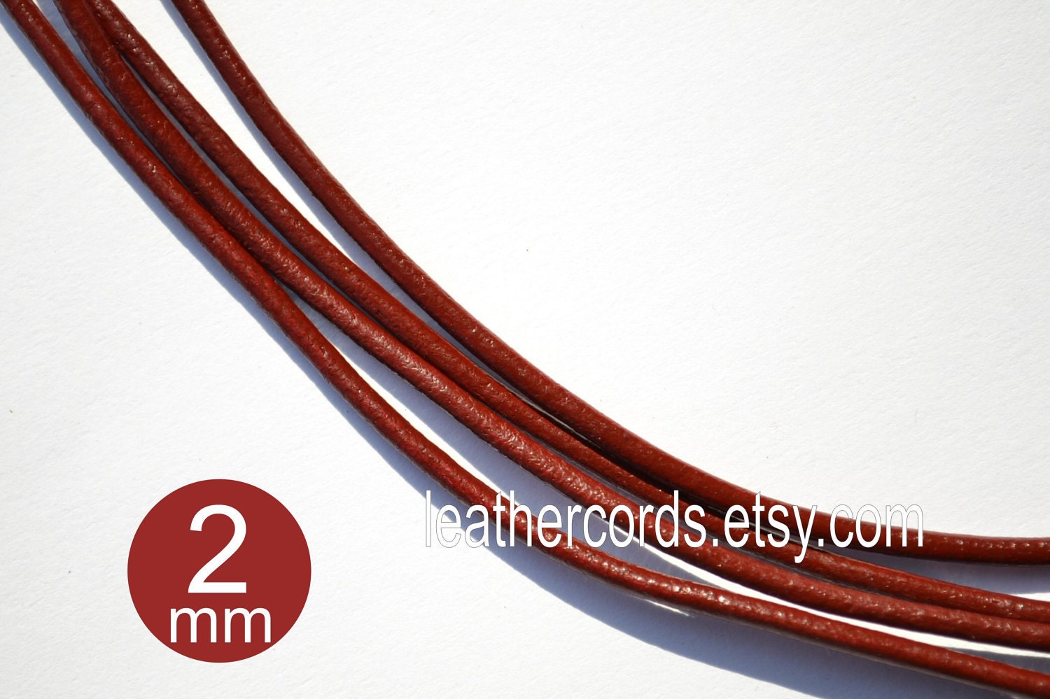11 yards, 10m, 32.8 feet 2 mm leather cord round, reddish brown (coffe with milk)
