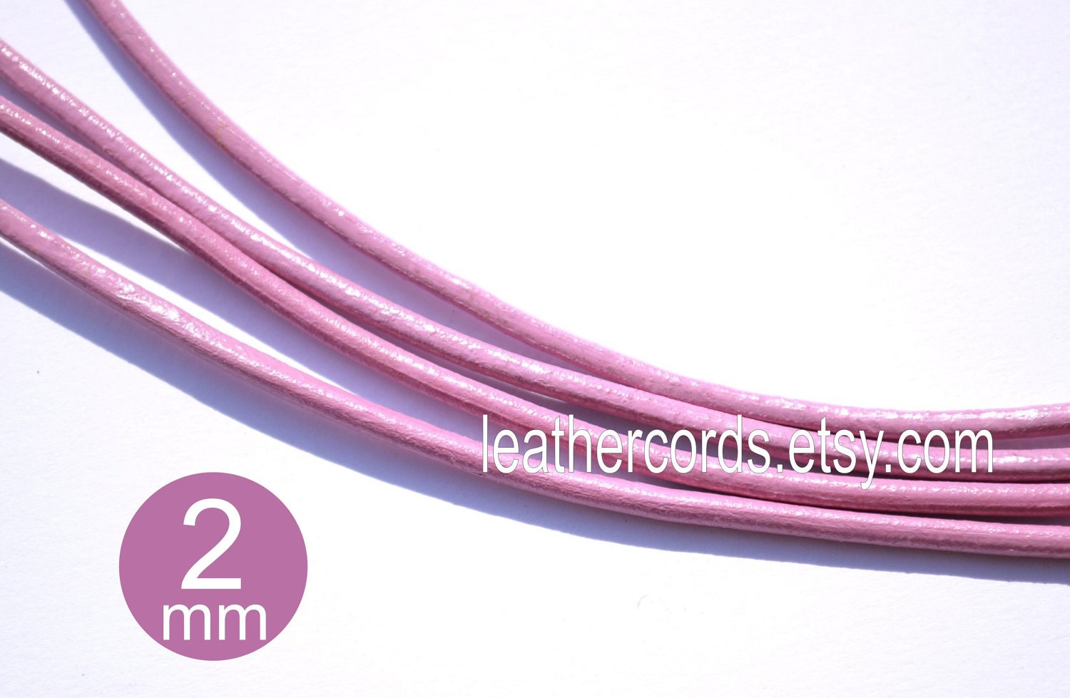 11 yards/10 meters round 2 mm, natural leather cord, violet purple leather cords