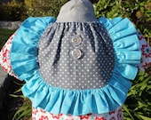 The Vintage Dress in Pier - Boutique Peasant Styled Ruffle Bib Dress Size 2T