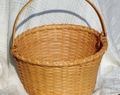 Apple Basket with Hinged Wooden handle