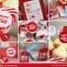 VALENTINES Printable Set - Includes Cupcake Toppers, Favor Tags, Candy Wrappers, Party Sign and more