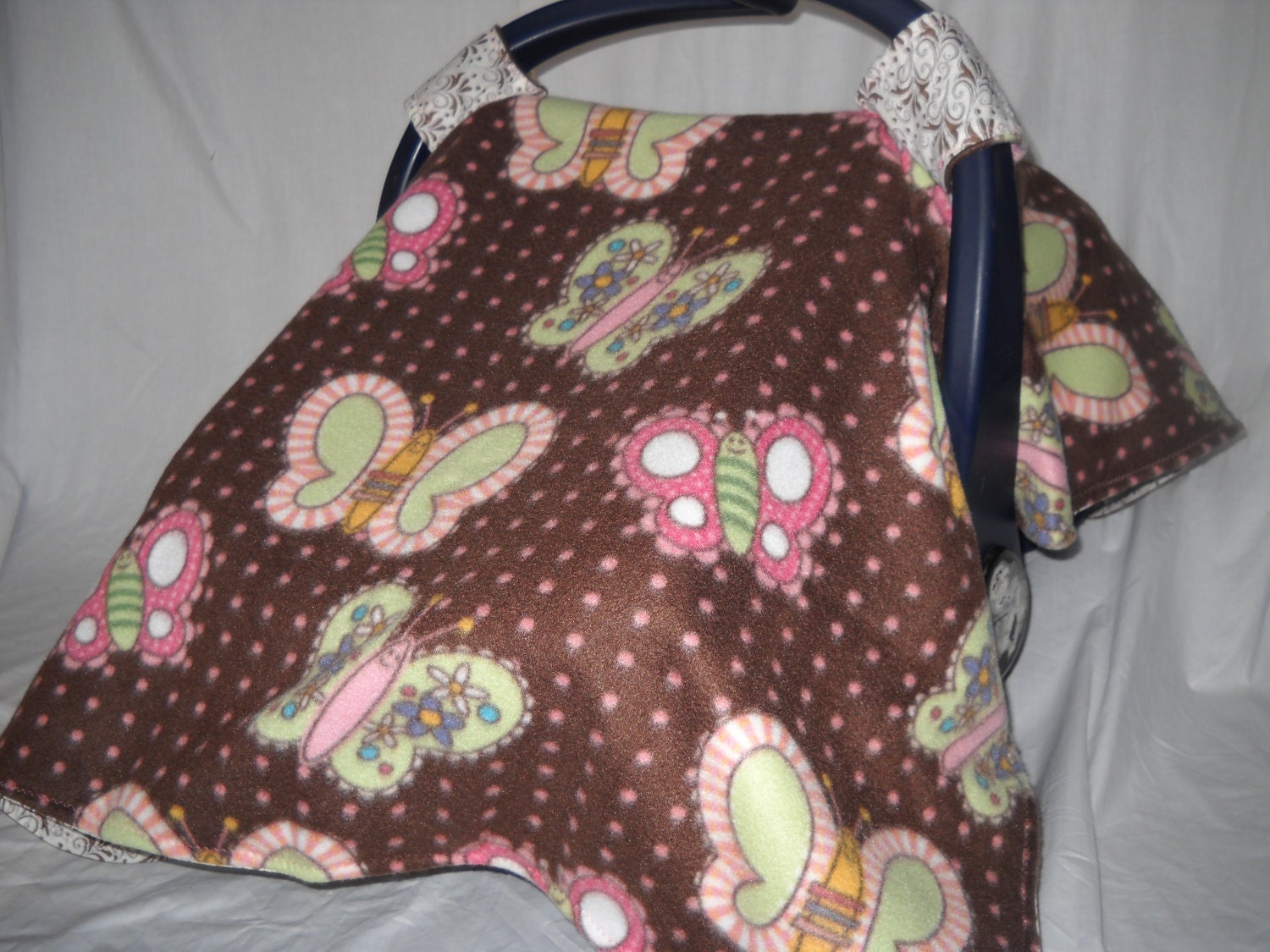 Universal Fit Fleece Butterfly Carseat cover