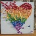 3D Butterfly Art / Butterfly Rainbow Heart / Nursery Decor /Children's Room Decor / Modern Art for Children - Made to Order